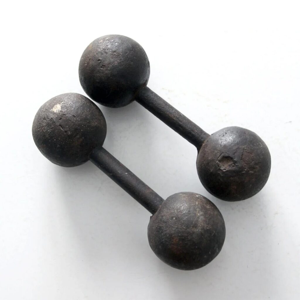 Vintage Cast Iron Dumbbells